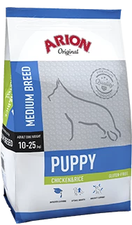 Arion Nourriture Pour Chiens Original Puppy Medium Poulet Et Riz