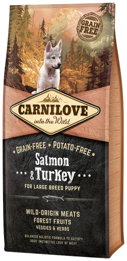 Carnilove Nourriture Naturelle Chiens Puppy Grande Race Saumon Et Dinde 3 Carnilove Nourriture Naturelle Chiens Puppy Grande Race Saumon Et Dinde