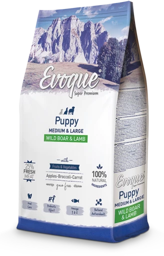 Evoque Puppy Medium/Large Agneau Wild Sanglier Et Riz 3 Evoque Puppy Medium/Large Agneau Wild Sanglier Et Riz