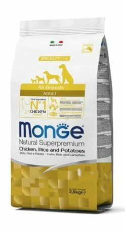 Monge Hiens De Toutes Les Races Adult Poulet/Riz/Pomme De Terre