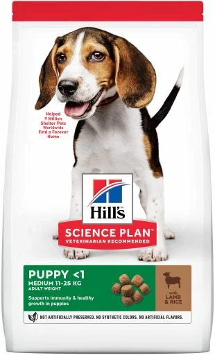 Hill's Science Plan Medium Puppy à L' Agneau & Riz 3 Hill's Science Plan Medium Puppy à L' Agneau & Riz