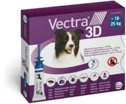 Vectra Pipettes Vermifuges 3D Pour Les Chiens De 10 à 25 Kg