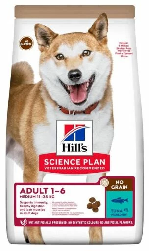 Hill's Science Plan No Grain Medium Adult Au Thon Sans Céréales 3 Hill's Science Plan No Grain Medium Adult Au Thon Sans Céréales