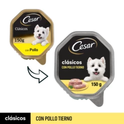 Lot 14 Cesar Nourriture Humide Pour Chiens à Saveur De Poulet Dans Une Cuve à Pâté -Miscota Soldes Boutique 38197 1 g
