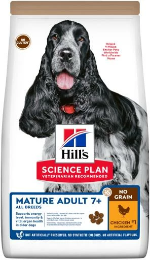 Hill's Science Plan No Grain Mature Adult Au Poulet Sans Céréales 3 Hill's Science Plan No Grain Mature Adult Au Poulet Sans Céréales