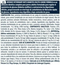 Advance Nourriture Diabète Et Colitis Canine 19 Advance Nourriture Diabète Et Colitis Canine -Miscota Soldes Boutique 4956 8 9 g