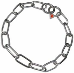 Chadog Collier étrangleur En Métal à Maillons Moyens En Acier Inoxydable