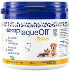 PlaqueOff Suplemento Alimenticio Contra El Mal Aliento Para Perro Y Gato -Miscota Soldes Boutique 62855 7350055513097 fp0289 plaque off polvo 420g 2 2 g