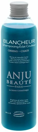 Anju Beauté Shampooing Pour Chiens Et Chats Spécial Poil Blanc Blancheur