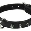 Nayeco Collier Thor En Cuir Noir Avec Pointes Noires -Miscota Soldes Boutique collar de cuero thor talla 4 1 1 g