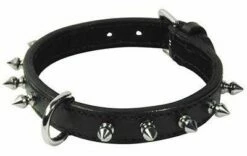 Nayeco Collier Thor En Cuir Noir Avec Pointes Noires