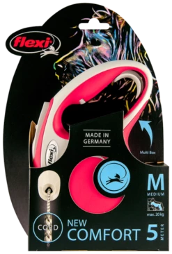 Flexi Laisse New Comfort Rouge/Blanc Lanyard -Miscota Soldes Boutique correa flexi new comfort s cordon 3 2 g