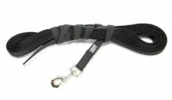 Julius K9 Laisse Longue Noire Caoutchoutée Avec Poignée Pour Chiens -Miscota Soldes Boutique correa para perros negra julius 64785bd7443e1 g