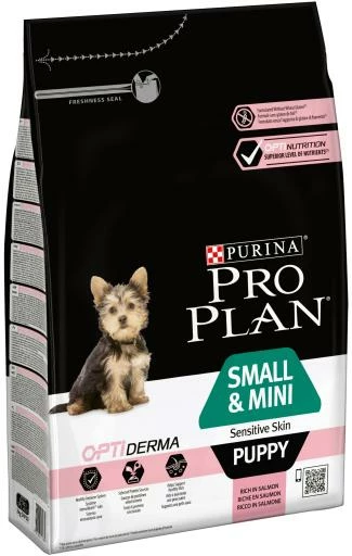 Pro Plan Optiderma Small & Mini Puppy Sensitive Skin Pour Chiots Au Saumon 3 Pro Plan Optiderma Small & Mini Puppy Sensitive Skin Pour Chiots Au Saumon