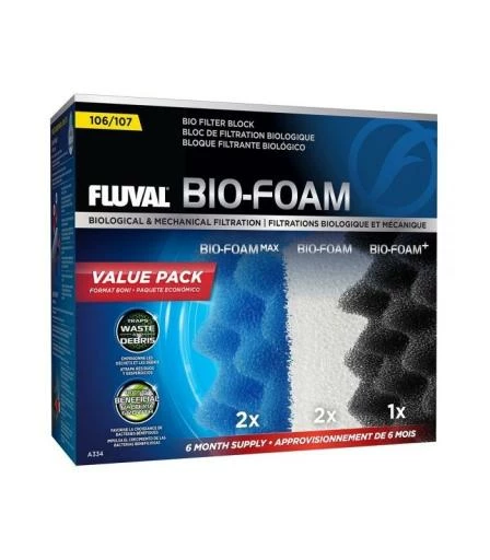 Fluval 107 Bio-Foam Pack 6 Mois 3 Fluval 107 Bio-Foam Pack 6 Mois