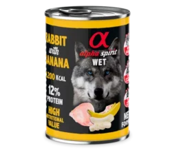 Lot 6 Alpha Spirit Croquettes Pour Chien 'Lapin Et Banane
