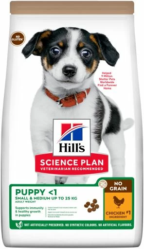 Hill's Science Plan No Grain Small Puppy Pour Chiots Au Poulet Sans Céréales 3 Hill's Science Plan No Grain Small Puppy Pour Chiots Au Poulet Sans Céréales