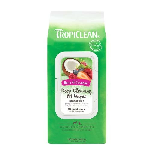TropiClean Lingettes Pour Nettoyer En Profondeur Les Fruits Rouges Chez 3 TropiClean Lingettes Pour Nettoyer En Profondeur Les Fruits Rouges Chez